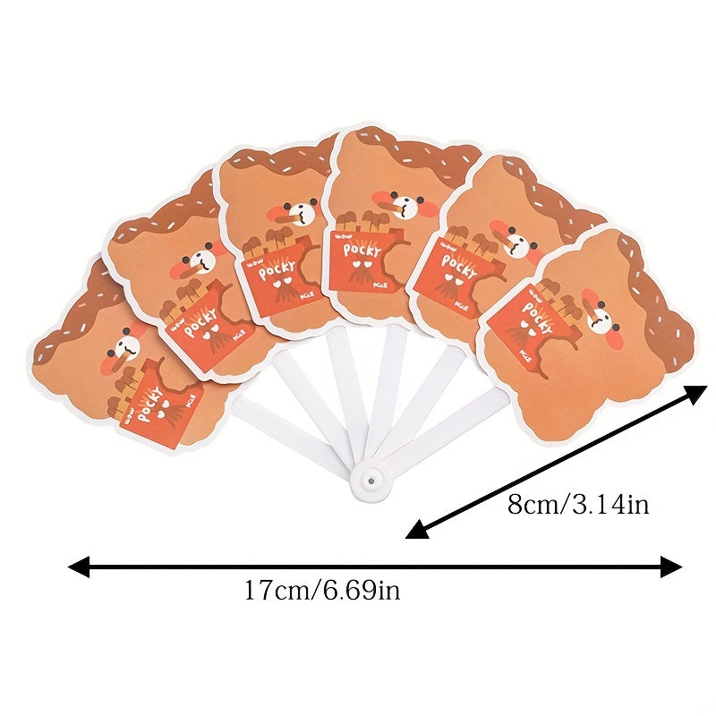 Summer Cartoon 6 Fold Fan for Students