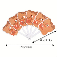Summer Cartoon 6 Fold Fan for Students