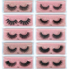 Faux Mink 3D Natural Look False Eyelashes, 200 Pairs