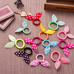 10pcs Girls Rabbit Ear Hair Tie Hair Rope Hair Ring Hair Accessories