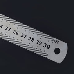 12in Stainless Steel Ruler for Student School Office