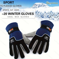Retro Polar Fleece Full Finger Gloves