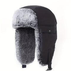 Winter Trapper Hat Rabbit Velvet Warm Outdoor Ski Hat