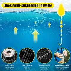 Clear Fishing Wire Monofilament Line 97m Strong Nylon String Supports 68KG