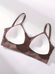 Solid Ribbed Cami Tops V Neck Sports Crop Top Women's Lingerie & Underwear