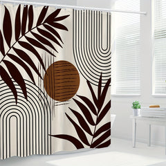 Abstract Leaf Pattern Shower Curtain 152x182cm