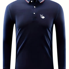 Men's Leopard Print Lapel Tennis Shirt
