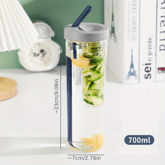 24oz Collapsible Straw Cup Large Capacity Outdoor Water Cup