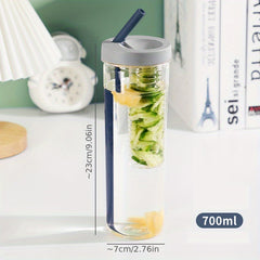 24oz Collapsible Straw Cup Large Capacity Outdoor Water Cup