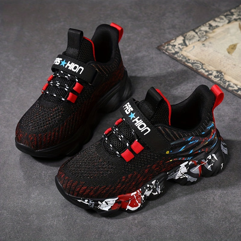 Boy's Running Shoes Anti skid Breathable Sneakers For School