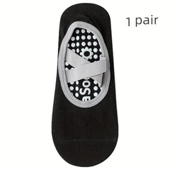 Professional Yoga Socks Cross Strap Non-Slip Silicone Gripper Socks