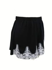 Women Lace Elastic High Rise Loose Shorts