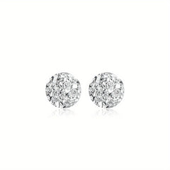 925 Silver Stud Earrings Sparkling Jewelry Gift for Girls