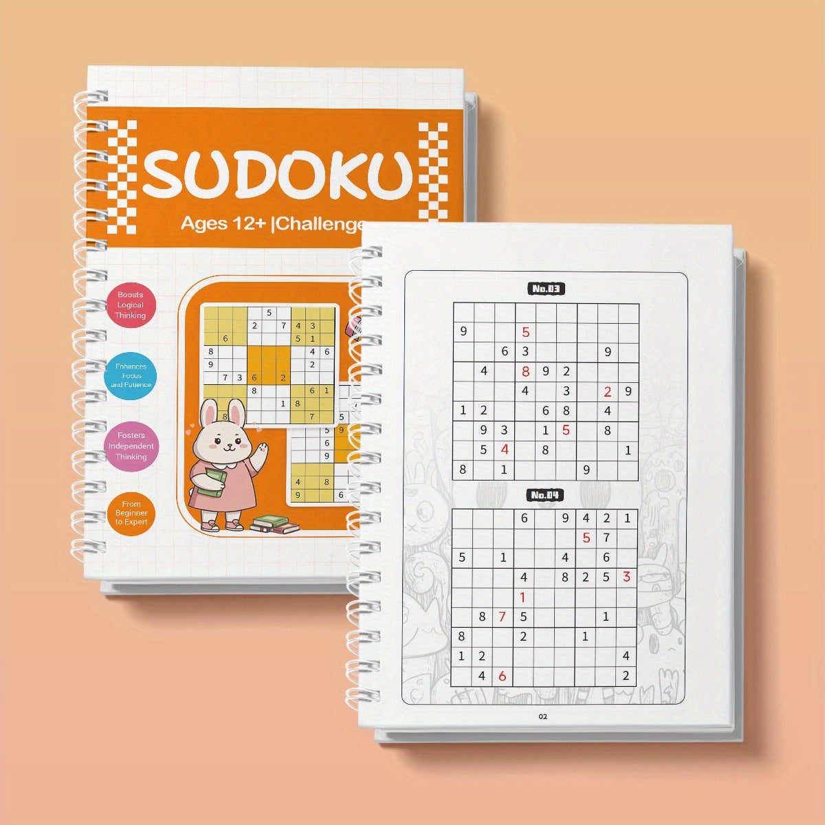 Sudoku Book for Adults Mental Challenge Focus & Relaxation Gift