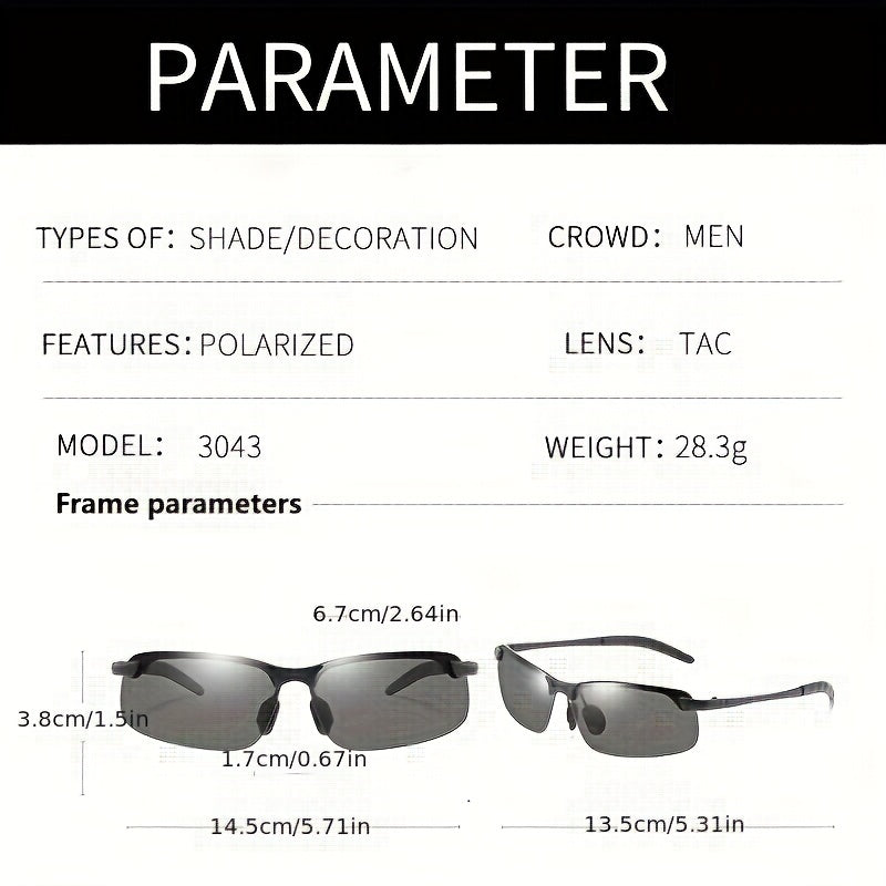 Polarized Sunglasses Men's Night Dual use Driving Fishing Riding Sunglasses