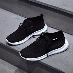 Women's Knitted Sports Shoes Breathable Low Top Sneakers