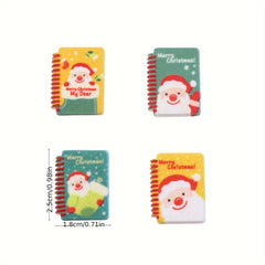 4pcs Resin Notebooks Dollhouse Christmas Decorations