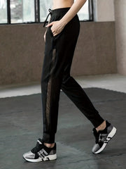 Mesh Stitching Sports Cropped Pants Women's Activewear