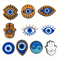 10 PCS Eye Shoes Charms For Crocs Shoe Decorations PVC Cartoon