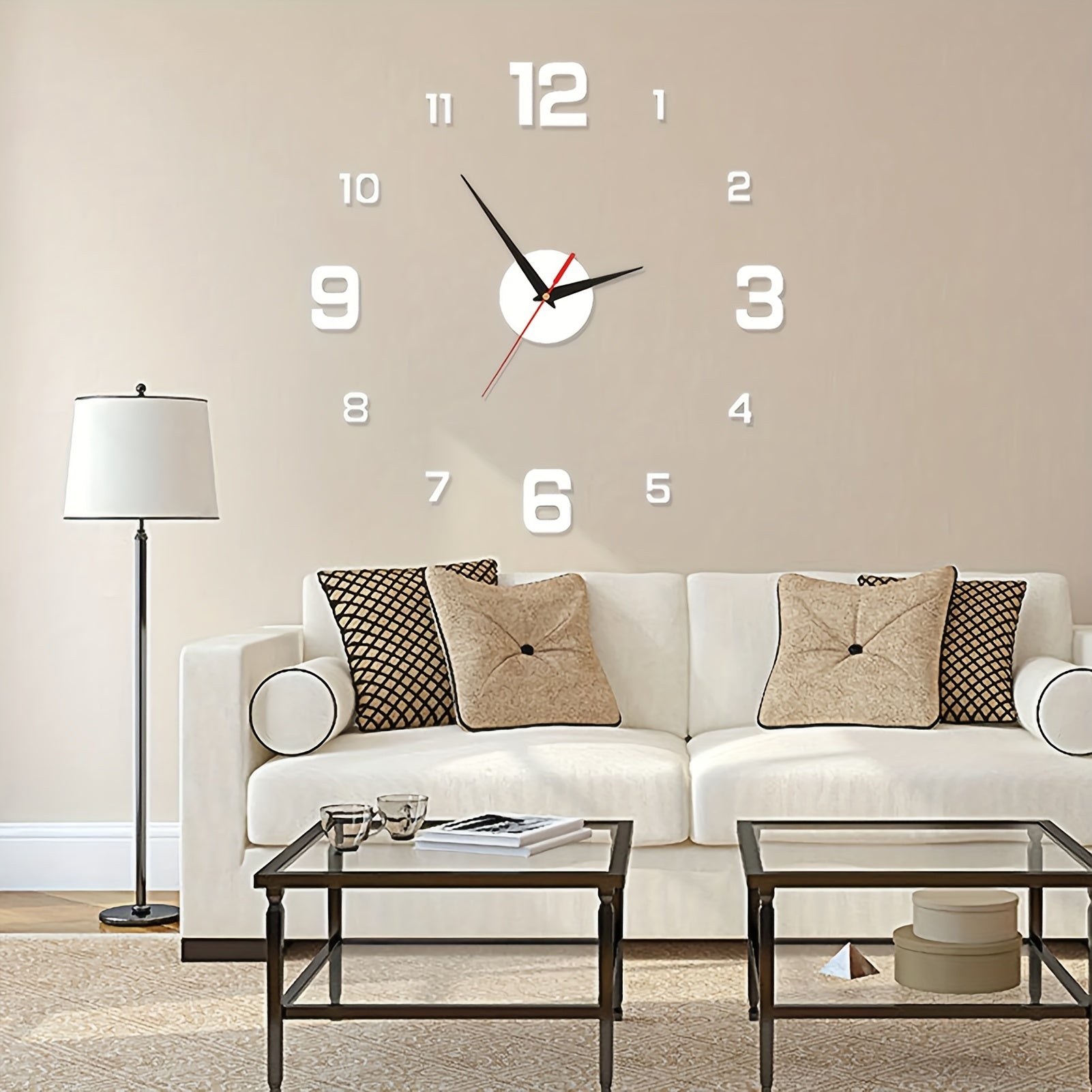 Nordic Luminous Wall Clock Mute Decorative Punch for Living Rooms