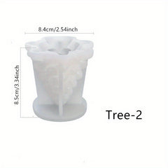 3D Christmas Tree Candle Mold Silicone Resin Xmas Candle Mold