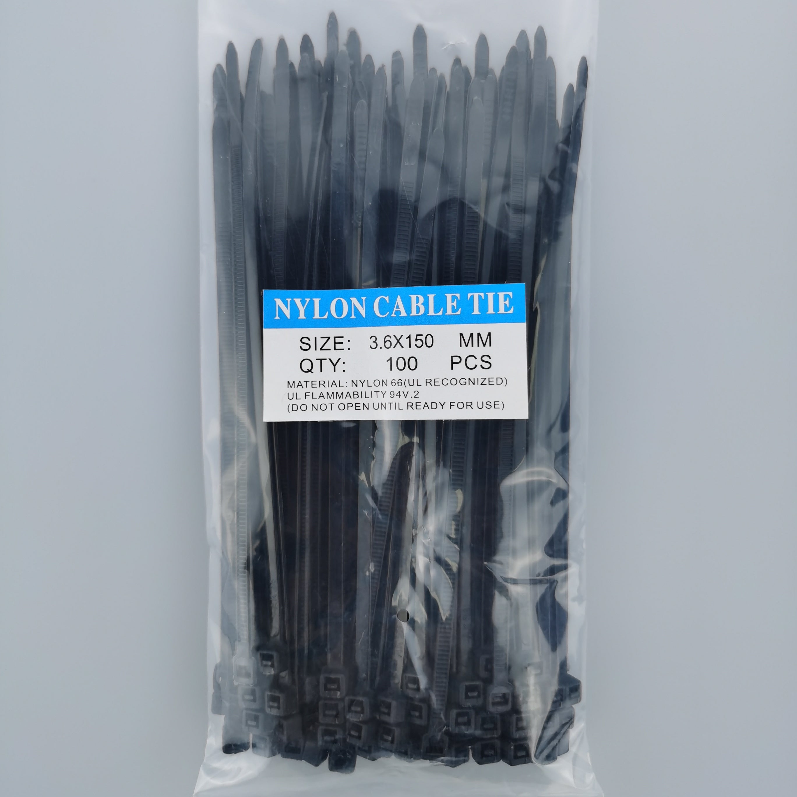 100pcs 3 6mm Nylon Cable Tie Self locking Wire Tie