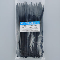 100pcs 3 6mm Nylon Cable Tie Self locking Wire Tie