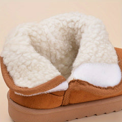 Boys' Non-Slip Snow Boots Soft Warm Plus Fleece Slip On Boots