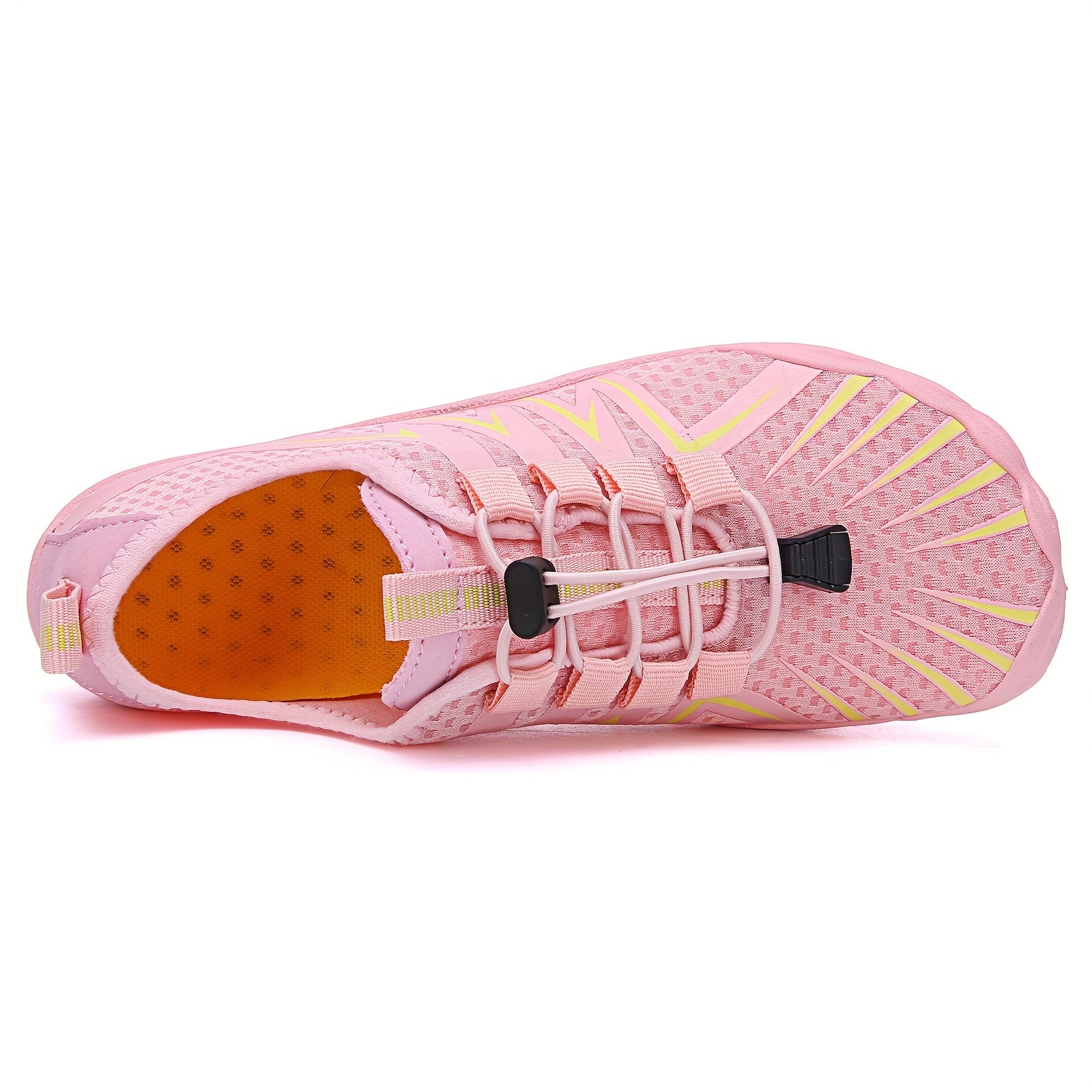 Women's Pink Lace Up Water Shoes Lightweight Beach Wading Shoes