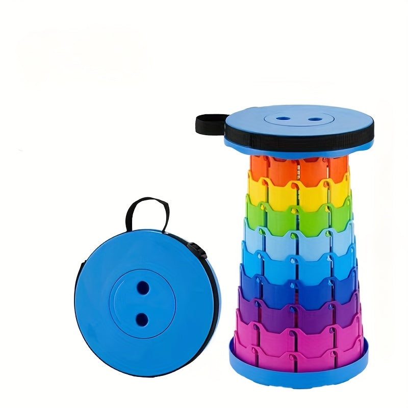 Portable Folding Small Stool Plastic Retractable Adjustable Stool