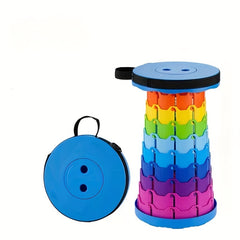 Portable Folding Small Stool Plastic Retractable Adjustable Stool