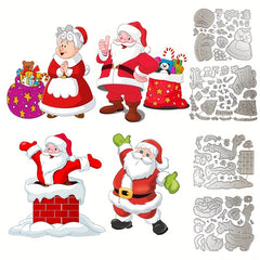 Santa Claus Christmas Metal Cutting Dies Stencil Template Scrapbooking