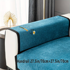 1pc Chenille Sofa Slipcover Non-slip Furniture Protector