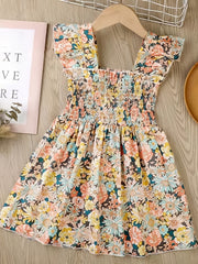 Girls Cotton Dress Over Knee Mid-length Skirt