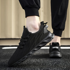 Men's Lace Up Running Sneakers Breathable Comfortable Casual Shoes