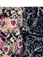 Women's Plus Baroque Floral Print High Stretch Retro Leggings