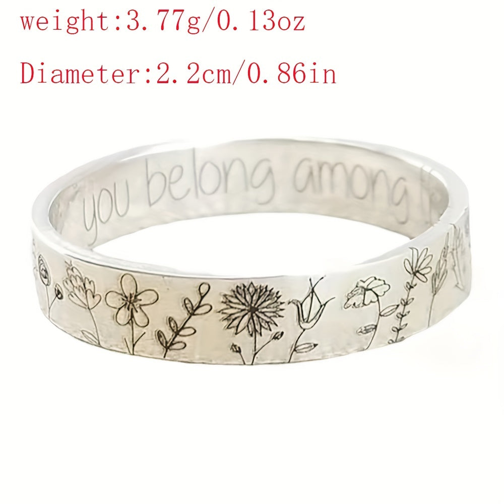 Vintage Craft Rustic Small Flowers 6mm Dandelion Ring
