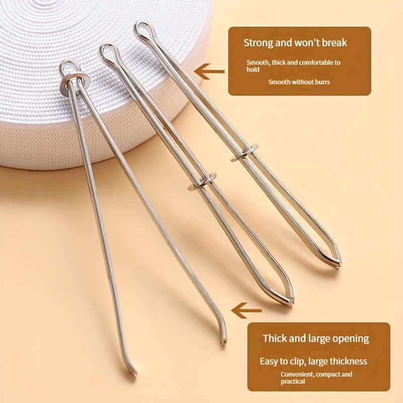 5pcs Elastic Buckle Threading Needle Sewing Clip Tool for Trousers Belt