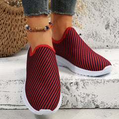 Women's Striped Breathable Sports Shoes Lightweight Travel Shoes
