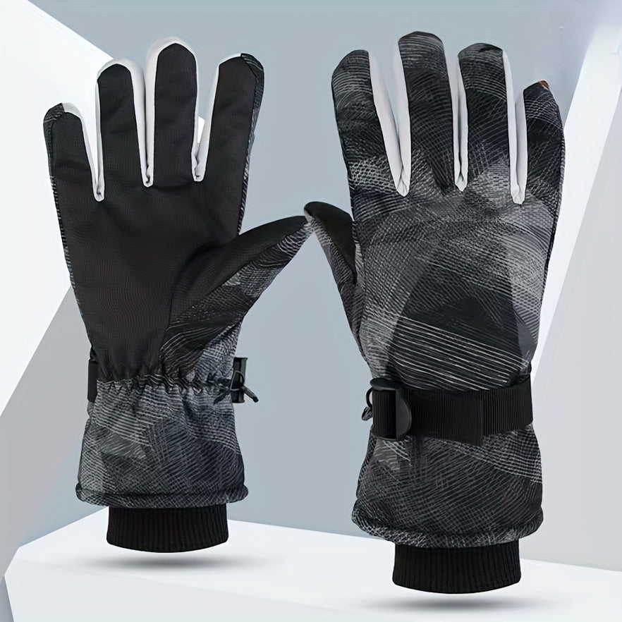 Men's Skiing Gloves Winter Outdoor Sports Gloves Windproof Touch Screen