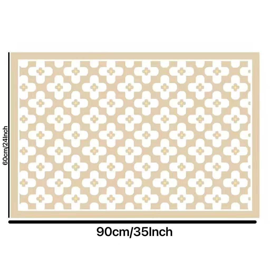 Vintage Flower Carpet Entrance Mat Living Room Bedroom