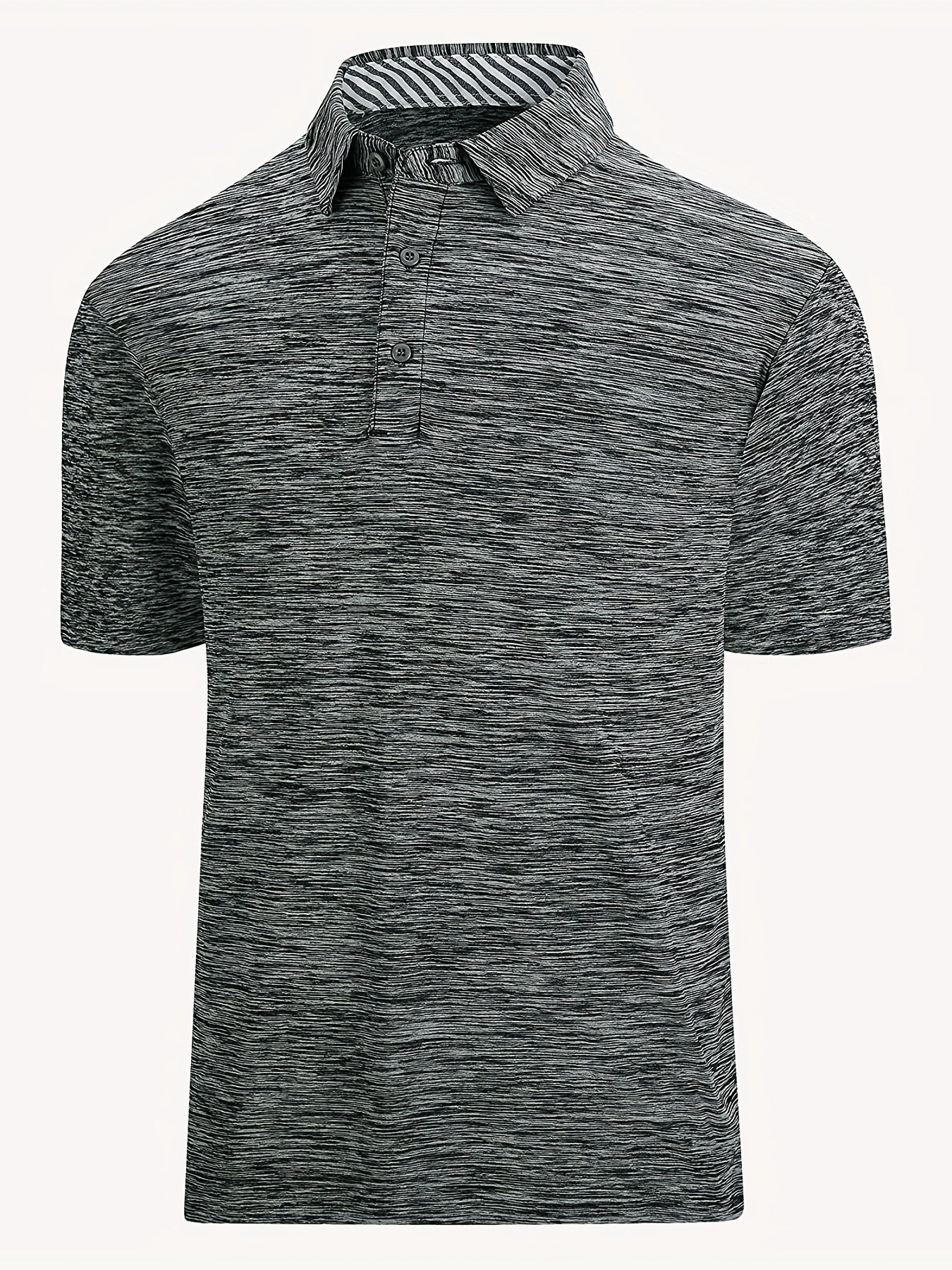 Lightning Pattern Golf Polo Shirt Men's V Neck T Shirt