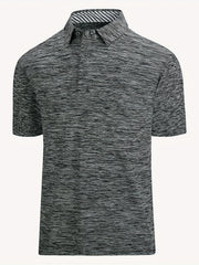 Lightning Pattern Golf Polo Shirt Men's V Neck T Shirt