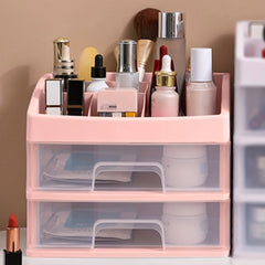 Makeup Organizer Vanity with 2 Drawers Skincare Lipsticks Jewelry Nail Care