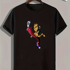 Kung Fu Boy Graphic Printed Tee for Men