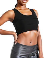 Sweat Absorbing Sports Tank Top Round Neck Sleeveless Women's Top
