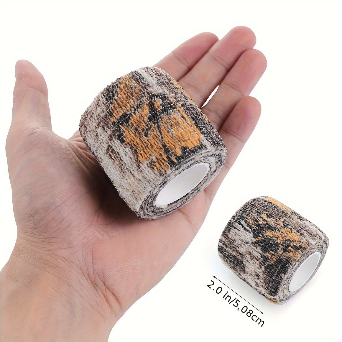 Camouflage Adhesive Tape Wrap Stretch Elastic Bandage Flashlight