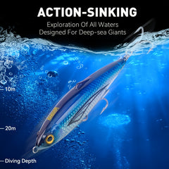 Kingdom Glow Coated Trolling Tuna Fishing Lures 120/150mm