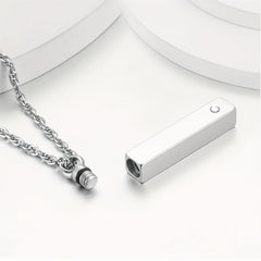 Pet Memorial Necklace Crystal Pendant Cremation Urn Ashes