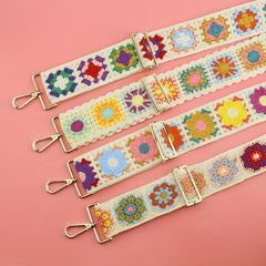 Crochet Flower Purse Straps Replacement Crossbody Strap Women Guitar Strap
